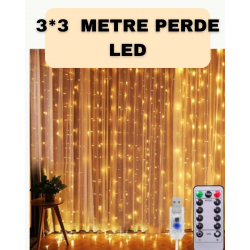 Mey İthalat® İç ve Dış Mekan Perde LED – Bahçe, Balkon ve Veranda İçin