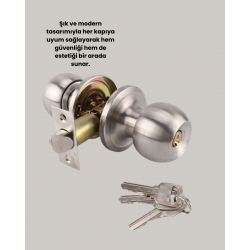 Mey İthalat® İç ve Dış Mekan Uyumlu Giriş Tipi Topuzlu Kilit