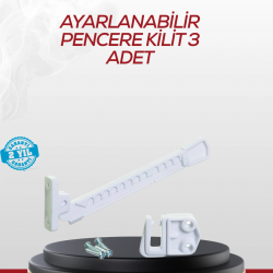 Mey İthalat® İçe Açılan Camlar İçin Emniyet Kilidi Seti 3’lü