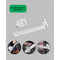 Mey İthalat® İçe Açılan Pencereler İçin Güvenlik ve Sınırlayıcı Aparat