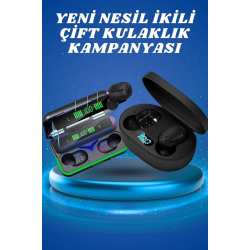 Mey İthalat® İkili Bluetooth Kulaklık Dijital Göstergeli Uzun Pil Ömrü Yüksek Ses Kaliteli
