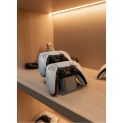 Mey İthalat® İkili Gamepad Tutucu Antrasit 7x18 cm Oyun Aksesuarı