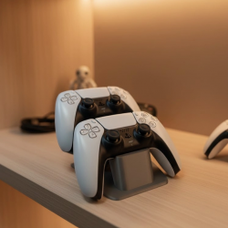 Mey İthalat® İkili Gamepad Tutucu Antrasit 7x18 cm Oyun Aksesuarı