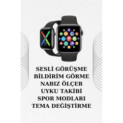 Mey İthalat® İkili Set Dev Kampanya Ucuz Kulaklık Ucuz Akıllı Saat Gürültü Önleyici Uzun Pil Ömrü