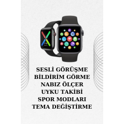 Mey İthalat® İkili Set Dev Kampanya Ucuz Kulaklık Ucuz Akıllı Saat Gürültü Önleyici Uzun Pil Ömrü