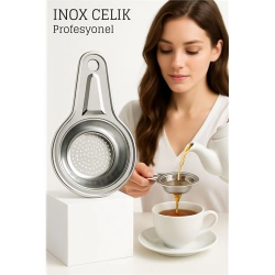 Mey İthalat® Inox Çelik Çay Süzgeci - Profesyoneller İçin Paslanmaz Çelik