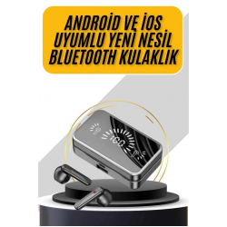 Mey İthalat® İos Android Uyumlu Bluetooth Kulaklık Kablosuz Kulaklık Yüksek Basslı