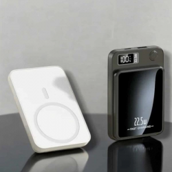 Mey İthalat® iOS Uyumlu 22.5W Hızlı Şarj Magsafe Powerbank Dijital Göstergeli 10.000 mAh