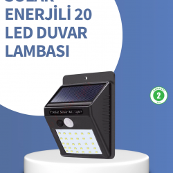 Mey İthalat® IP65 Dayanıklı Solar Enerjili Dış Cephe Aydınlatma