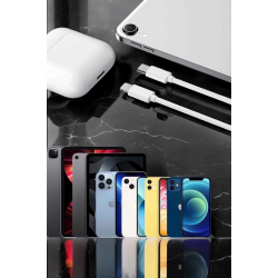 Mey İthalat® Iphone Uyumlu İOS Uyumlu Lightning Hızlı Şarj Tye C Lightning Şarj Kablosu