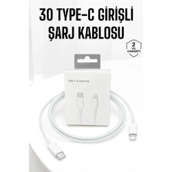 Mey İthalat® Iphone Uyumlu İOS Uyumlu Lightning Hızlı Şarj Tye C Lightning Şarj Kablosu