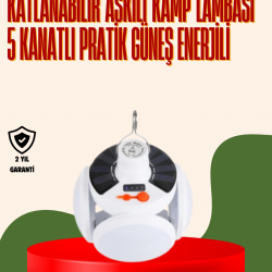 Mey İthalat® IPX4 Suya Dayanıklı, Katlanabilir LED Kamp Lambası ve Acil Durum Işığı