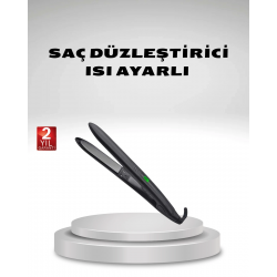 Mey İthalat® Isı Ayarlı Saç Düzleştirici Titanyum Seramik Plaka, Dijital Ekran