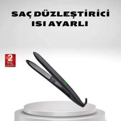Mey İthalat® Isı Ayarlı Saç Düzleştirici Titanyum Seramik Plaka, Dijital Ekran