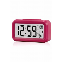 Mey İthalat® Işıklı Dereceli Masa Ofis Saati Alarmlı Termometre Takvim Çalar Saat