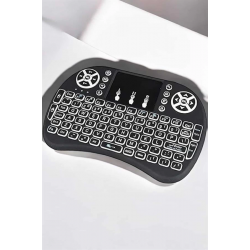 Mey İthalat® Işıklı Kablosuz Mini Q Klavye Tüm Cihazlara Uyumlu