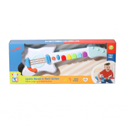 Mey İthalat® Işıklı Müzikli ve Çok Fonksiyonlu Rock'n Roll Gitar