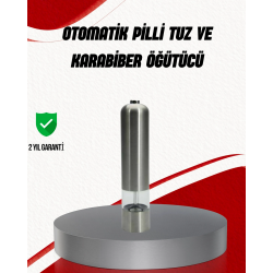 Mey İthalat® Işıklı Pilli Baharat Değirmeni Taze ve Pratik Öğütme