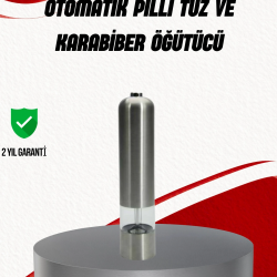Mey İthalat® Işıklı Pilli Baharat Değirmeni Taze ve Pratik Öğütme
