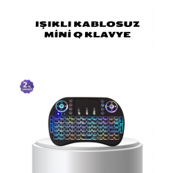Mey İthalat® Işıklı Q Klavye – Entegre Touchpad, Ergonomik Tasarım ve Türkçe Karakter Desteği