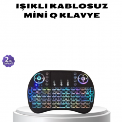 Mey İthalat® Işıklı Q Klavye – Entegre Touchpad, Ergonomik Tasarım ve Türkçe Karakter Desteği