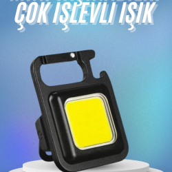 Mey İthalat® Işıldak USB Şarjlı Cep El Feneri Taşınabilir Mini Led Işık Çok Fonksiyonlu