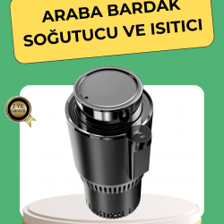 Mey İthalat® Isıtma Soğutma Özellikli Araç Bardaklığı Çakmak Girişli Akıllı