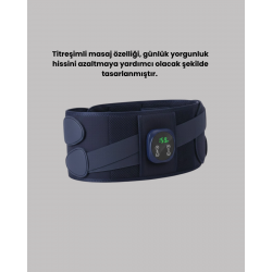 Mey İthalat® Dijital Ekranlı Isıtmalı Masaj Kemeri Bel Çevresi 100 cm Altı İçin Uygun
