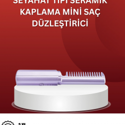 Mey İthalat® Isıtmalı Saç Düzleştirici Fırça – Kablosuz ve Hafif Tasarım