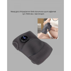 Mey İthalat® Isıtmalı Titreşimli Diz Masaj Cihazı 3D Rezonans Teknolojili