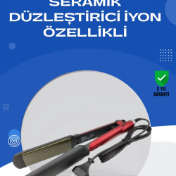 Mey İthalat® Iyon Teknolojili Düzleştirici – Düzleştirici ve Dalga Yapma Özellikli