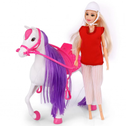 Mey İthalat® Jasmine Atlı Bebek Beyaz-Pembe