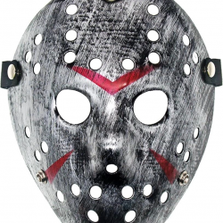 Mey İthalat®    Jason Maskesi Hannibal Maskesi Metal Gümüş Renk 20x25 cm