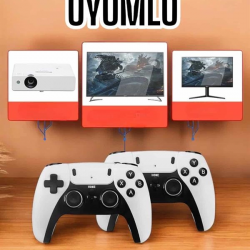 Mey İthalat® Joystick Çift Kollu Oyun Kolu Retro Oyun Yüksek Çözünürlüklü 3D Game