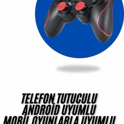 Mey İthalat® Joystik Gamepad Bluetooth Telefon Tutucu Oyun Kolu Telefon Android Uyumlu