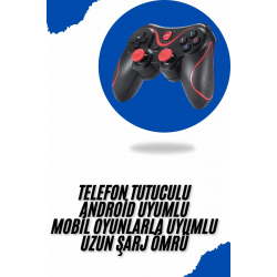 Mey İthalat® Joystik Gamepad Bluetooth Telefon Tutucu Oyun Kolu Telefon Android Uyumlu