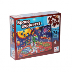 Mey İthalat® JP 31011 Space Explorers Jumbo Puzzle 24 Parça -Puzzle