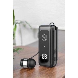 Mey İthalat® Kablolu Bluetooth Kulaklık Kulak İçi Stereo Mikrofonlu Dijital Göstergeli