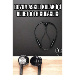 Mey İthalat® Kablolu Boyun Askılı Dijital Göstergeli Bluetooth Kulaklığı 60 Saat