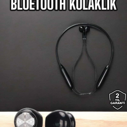 Mey İthalat® Kablolu Boyun Askılı Dijital Göstergeli Bluetooth Kulaklığı 60 Saat