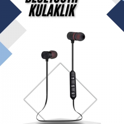 Mey İthalat® Kablolu Kulakiçi Bluetooth Kulaklık Mıknatıslı ANC Özellikli Yüksek Ses Kaliteli
