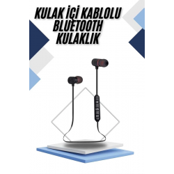 Mey İthalat® Kablolu Kulakiçi Bluetooth Kulaklık Mıknatıslı ANC Özellikli Yüksek Ses Kaliteli