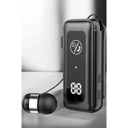 Mey İthalat® Kablolu Makaralı Bluetooth Kulaklık Uzun Pil Ömrü Dijital Göstergeli