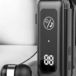 Mey İthalat® Kablolu Makaralı Bluetooth Kulaklık Uzun Pil Ömrü Dijital Göstergeli