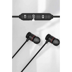 Mey İthalat® Kablolu Mıknatıslı Sport Kulaklık Bluetooth Bağlantılı