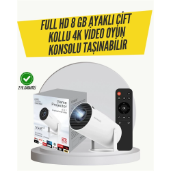 Mey İthalat® Kablosuz 4K Projeksiyon – Wi‑Fi 6 & Bluetooth 5.0 ile Oyun ve Uygulama Merkezli