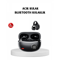 Mey İthalat® Kablosuz Açık Kulak Kulaklık Bluetooth 5.4 Type-C Hızlı Şarj 30 Saat