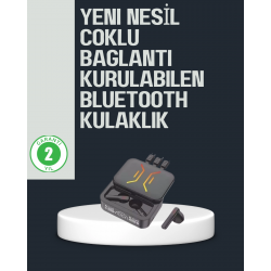 Mey İthalat® Kablosuz Bluetooth 5.0 Kulaklık – 300mAh Şarj Kutusu