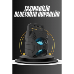 Mey İthalat® Kablosuz Bluetooth Hoparlör Ses Bombası RGB Işıklı Taşınabilir Yüksek Ses Kaliteli
