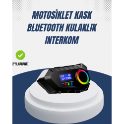 Mey İthalat® Kablosuz Bluetooth İnterkom IP65 Suya Dayanıklı 40mm HD Ses ve 40 Saat Pil